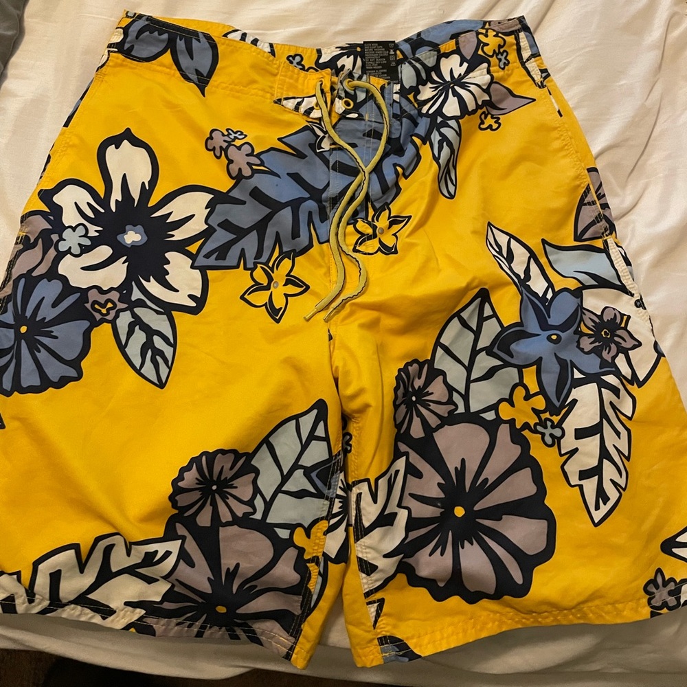 Mens Floral Swim Trunks